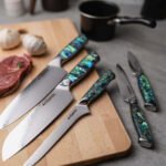 Awabi Damascus Chef Knife Set - Image 3