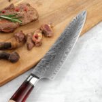 Gyuto Executive Chef Knife with Red Resin Handle - Image 4