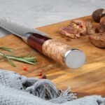 Gyuto Executive Chef Knife with Red Resin Handle - Image 5