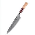 Gyuto Executive Chef Knife with Red Resin Handle - Image 8