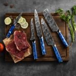 Tengoku 10-Piece Blue Chef Knife Set - Image 8