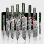 Tengoku 8-Piece Emerald Green Knife Set - Image 2